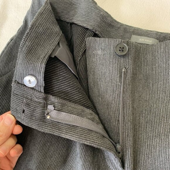 Worthington Slim Ankle Pants Womens 14 Gray High Rise Flat Front NWT - Picture 10 of 13